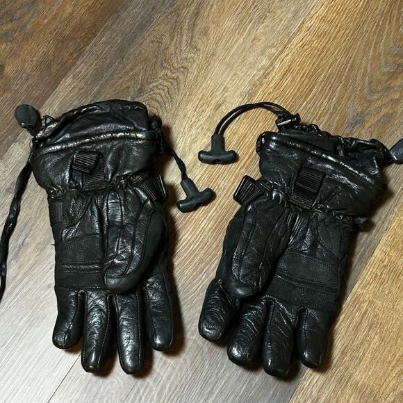 SWANY Tri Plex Black Ladies Genuine Leather Ski Gloves US Size Small - Picture 2 of 8